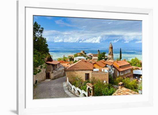 Panorama View of Sighnaghi (Signagi) City in Kakheti Region in Georgia-prescott09-Framed Photographic Print