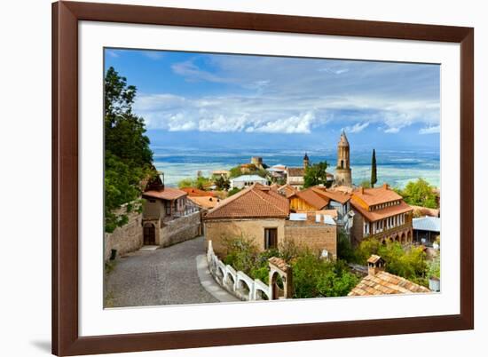 Panorama View of Sighnaghi (Signagi) City in Kakheti Region in Georgia-prescott09-Framed Photographic Print