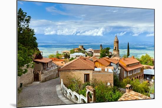 Panorama View of Sighnaghi (Signagi) City in Kakheti Region in Georgia-prescott09-Mounted Photographic Print