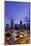 Panorama View on the Skyline of Frankfurt at Dusk, Hauptwache, Hessen-Axel Schmies-Mounted Photographic Print