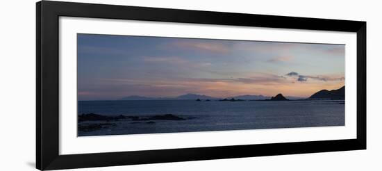 Panorama with Kaikoura Ranges in South Island at Sunset from Wellington-Nick Servian-Framed Photographic Print