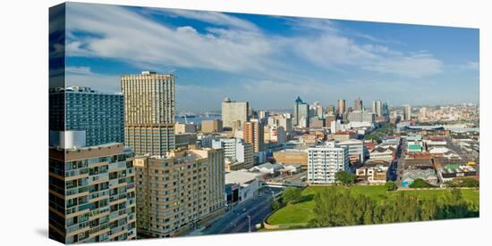 Panoramic aerial view of Durban, South Africa skyline-null-Stretched Canvas