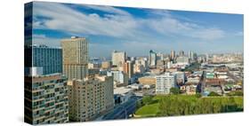 Panoramic aerial view of Durban, South Africa skyline-null-Stretched Canvas