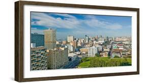 Panoramic aerial view of Durban, South Africa skyline-null-Framed Photographic Print