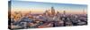 Panoramic aerial view of London City skyline at sunset taken from St. Paul's Cathedral, London-Ed Hasler-Stretched Canvas