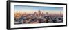 Panoramic aerial view of London City skyline at sunset taken from St. Paul's Cathedral, London-Ed Hasler-Framed Photographic Print