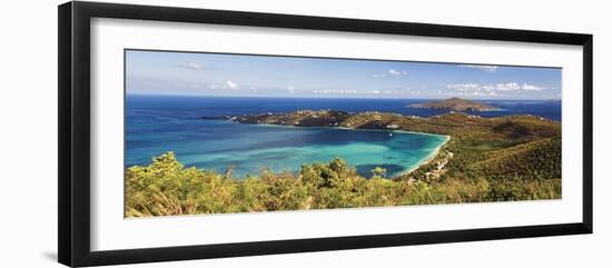 Panoramic Aerial View of Magens Bay, St Thomas, US Virgin Islands-George Oze-Framed Photographic Print