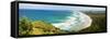 Panoramic Aerial View of Tallow Beach at Byron Bay, New South Wales, Australia, Pacific-Matthew Williams-Ellis-Framed Stretched Canvas