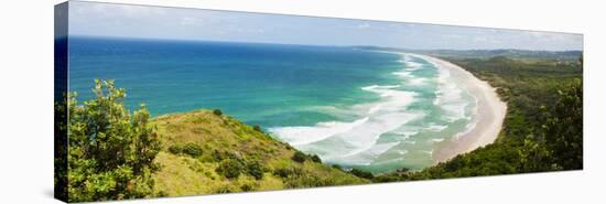 Panoramic Aerial View of Tallow Beach at Byron Bay, New South Wales, Australia, Pacific-Matthew Williams-Ellis-Stretched Canvas