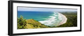 Panoramic Aerial View of Tallow Beach at Byron Bay, New South Wales, Australia, Pacific-Matthew Williams-Ellis-Framed Photographic Print