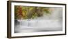 Panoramic autumn view of Hooker Falls on Little River, DuPont State Forest, near Brevard, North Car-Adam Jones-Framed Photographic Print