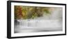 Panoramic autumn view of Hooker Falls on Little River, DuPont State Forest, near Brevard, North Car-Adam Jones-Framed Photographic Print