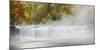 Panoramic autumn view of Hooker Falls on Little River, DuPont State Forest, near Brevard, North Car-Adam Jones-Mounted Photographic Print