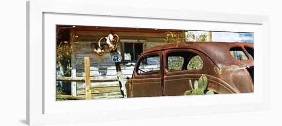 Panoramic - Cars - Route 66 - Gas Station - Arizona - United States-Philippe Hugonnard-Framed Photographic Print