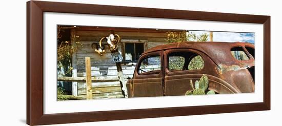 Panoramic - Cars - Route 66 - Gas Station - Arizona - United States-Philippe Hugonnard-Framed Photographic Print