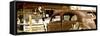 Panoramic - Cars - Route 66 - Gas Station - Arizona - United States-Philippe Hugonnard-Framed Stretched Canvas