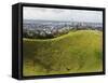 Panoramic City View from Mount Eden Volcanic Crater, Auckland, North Island, New Zealand, Pacific-Kober Christian-Framed Stretched Canvas