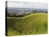 Panoramic City View from Mount Eden Volcanic Crater, Auckland, North Island, New Zealand, Pacific-Kober Christian-Stretched Canvas