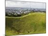 Panoramic City View from Mount Eden Volcanic Crater, Auckland, North Island, New Zealand, Pacific-Kober Christian-Mounted Photographic Print