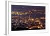 Panoramic Cityscape in Night with River and Tower in Penang, Malaysia, Asia.-elwynn-Framed Photographic Print