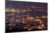 Panoramic Cityscape in Night with River and Tower in Penang, Malaysia, Asia.-elwynn-Mounted Photographic Print