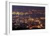 Panoramic Cityscape in Night with River and Tower in Penang, Malaysia, Asia.-elwynn-Framed Photographic Print