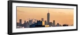 Panoramic Cityscape Manhattan at Sunset in Winter-Philippe Hugonnard-Framed Photographic Print