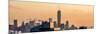 Panoramic Cityscape Manhattan at Sunset in Winter-Philippe Hugonnard-Mounted Photographic Print