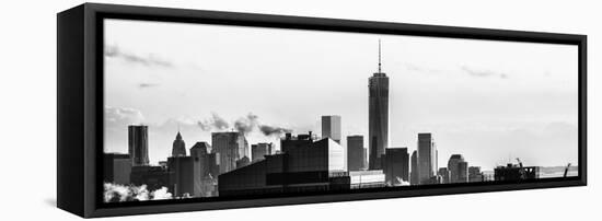 Panoramic Cityscape Manhattan at Sunset in Winter-Philippe Hugonnard-Framed Stretched Canvas