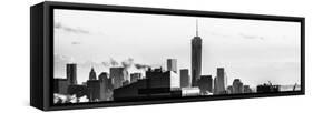 Panoramic Cityscape Manhattan at Sunset in Winter-Philippe Hugonnard-Framed Stretched Canvas