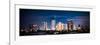 Panoramic Cityscape of Indonesia Capital City Jakarta at Night-Aleksandar Todorovic-Framed Art Print