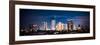 Panoramic Cityscape of Indonesia Capital City Jakarta at Night-Aleksandar Todorovic-Framed Art Print