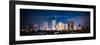 Panoramic Cityscape of Indonesia Capital City Jakarta at Night-Aleksandar Todorovic-Framed Art Print