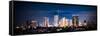 Panoramic Cityscape of Indonesia Capital City Jakarta at Night-Aleksandar Todorovic-Framed Stretched Canvas