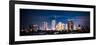 Panoramic Cityscape of Indonesia Capital City Jakarta at Night-Aleksandar Todorovic-Framed Premium Giclee Print