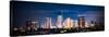 Panoramic Cityscape of Indonesia Capital City Jakarta at Night-Aleksandar Todorovic-Stretched Canvas