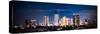 Panoramic Cityscape of Indonesia Capital City Jakarta at Night-Aleksandar Todorovic-Stretched Canvas