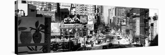 Panoramic Cityscape Snowy Winter in West Village-Philippe Hugonnard-Stretched Canvas