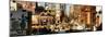 Panoramic Cityscape Snowy Winter in West Village-Philippe Hugonnard-Mounted Photographic Print