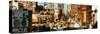 Panoramic Cityscape Snowy Winter in West Village-Philippe Hugonnard-Stretched Canvas