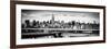 Panoramic Cityscape - View of Brooklyn Bridge with the Empire State Buildings-Philippe Hugonnard-Framed Photographic Print