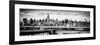 Panoramic Cityscape - View of Brooklyn Bridge with the Empire State Buildings-Philippe Hugonnard-Framed Photographic Print