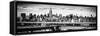 Panoramic Cityscape - View of Brooklyn Bridge with the Empire State Buildings-Philippe Hugonnard-Framed Stretched Canvas