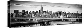 Panoramic Cityscape - View of Brooklyn Bridge with the Empire State Buildings-Philippe Hugonnard-Stretched Canvas