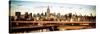 Panoramic Cityscape - View of Brooklyn Bridge with the Empire State Buildings-Philippe Hugonnard-Stretched Canvas