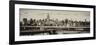 Panoramic Cityscape - View of Brooklyn Bridge with the Empire State Buildings-Philippe Hugonnard-Framed Photographic Print