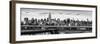 Panoramic Cityscape - View of Brooklyn Bridge with the Empire State Buildings-Philippe Hugonnard-Framed Photographic Print