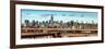 Panoramic Cityscape - View of Brooklyn Bridge with the Empire State Buildings-Philippe Hugonnard-Framed Photographic Print