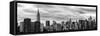 Panoramic Cityscape with the Chrysler Building and Empire State Building Views-Philippe Hugonnard-Framed Stretched Canvas