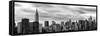 Panoramic Cityscape with the Chrysler Building and Empire State Building Views-Philippe Hugonnard-Framed Stretched Canvas